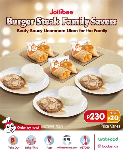 jollibee burger steak family pan price|Jollibee Menu Philippines (2024) — Philippine Menus.